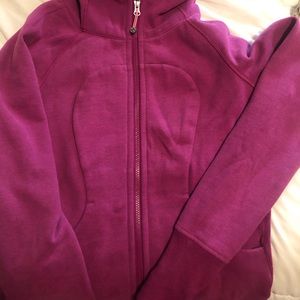 Pink Lululemon scuba hoodie—great condition!